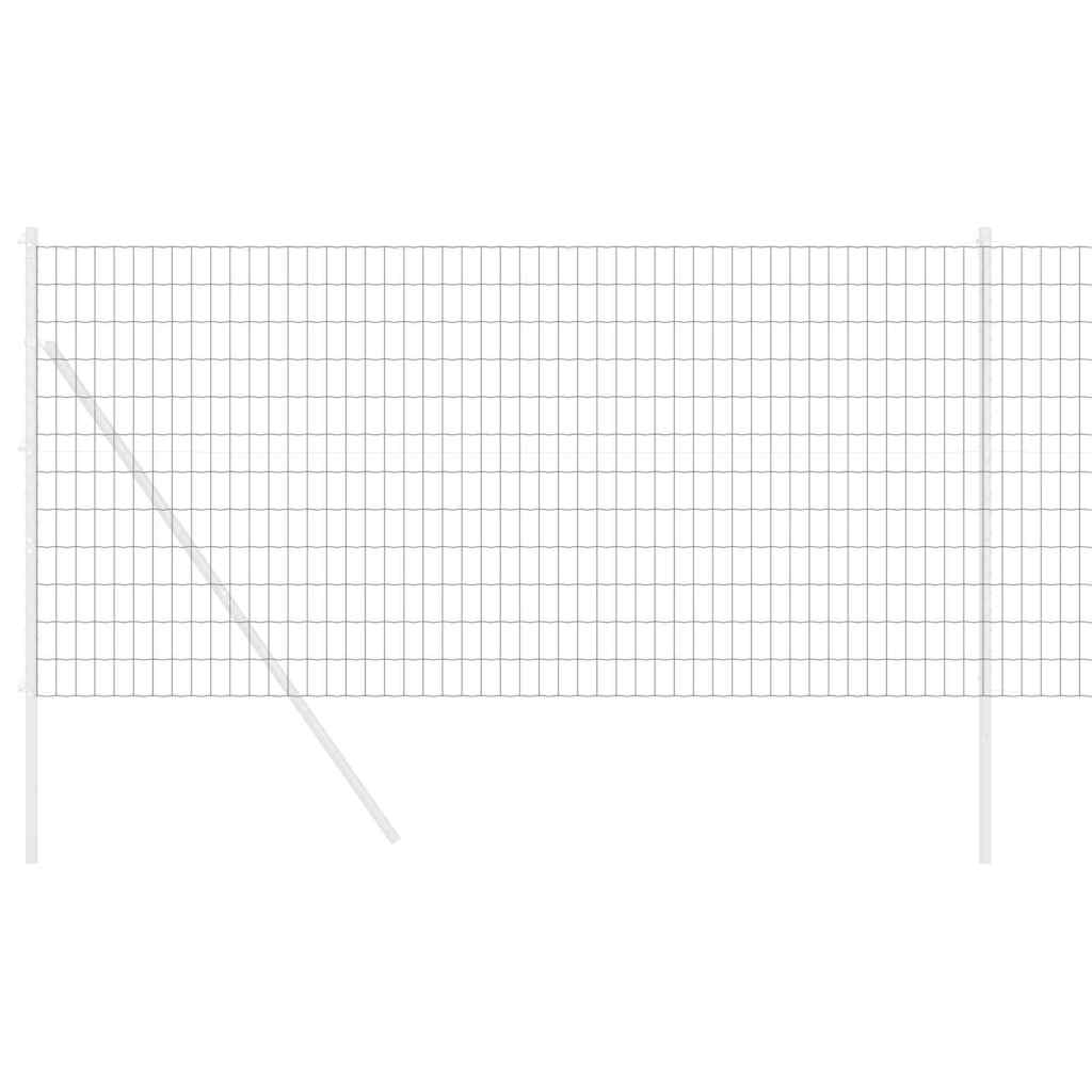 Vidaxx Eurozaun grau 1 x 25 m PVC-beschichtetes Eisen