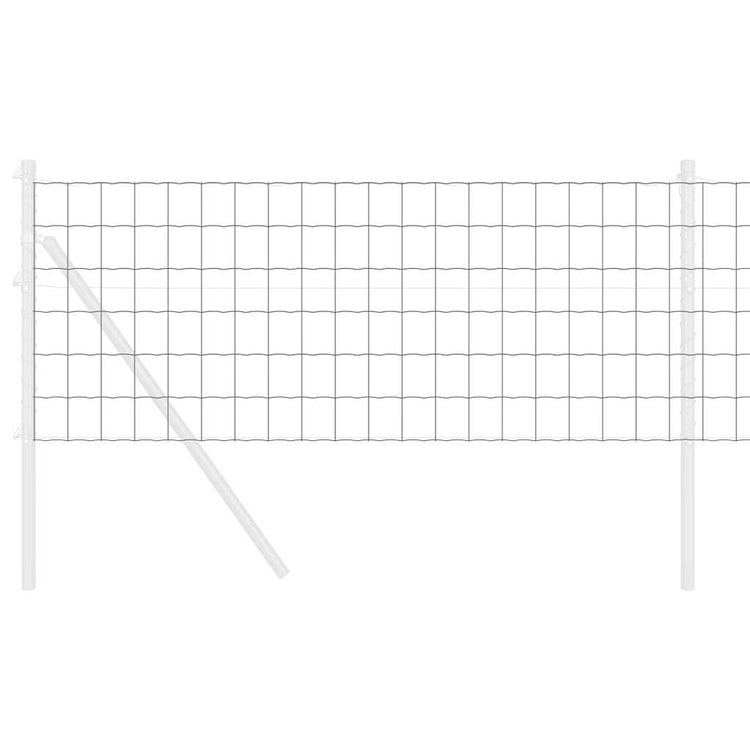 Vidaxx Eurozaun grau 0,8 x 25 m PVC-beschichtetes Eisen