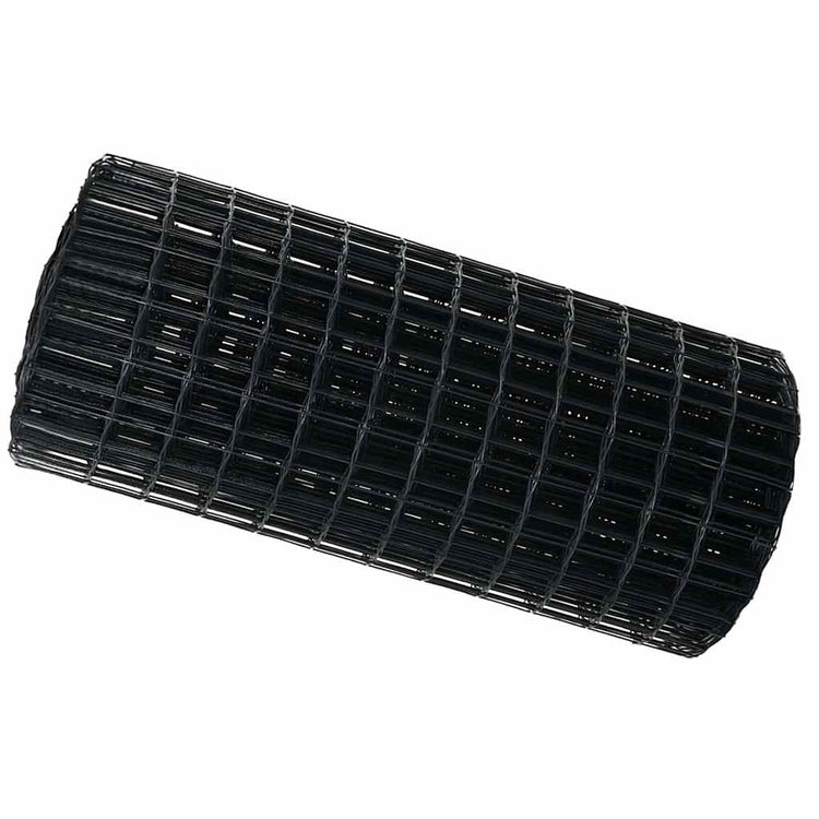 Vidaxx Eurozaun grau 0,6 x 25 m PVC-beschichtetes Eisen