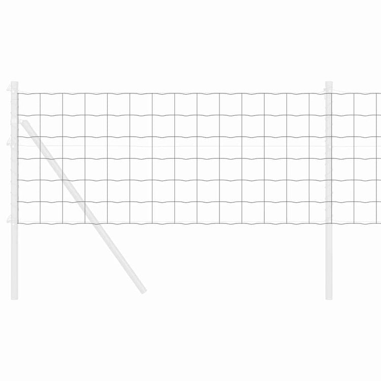 Vidaxx Eurozaun grau 0,6 x 25 m PVC-beschichtetes Eisen