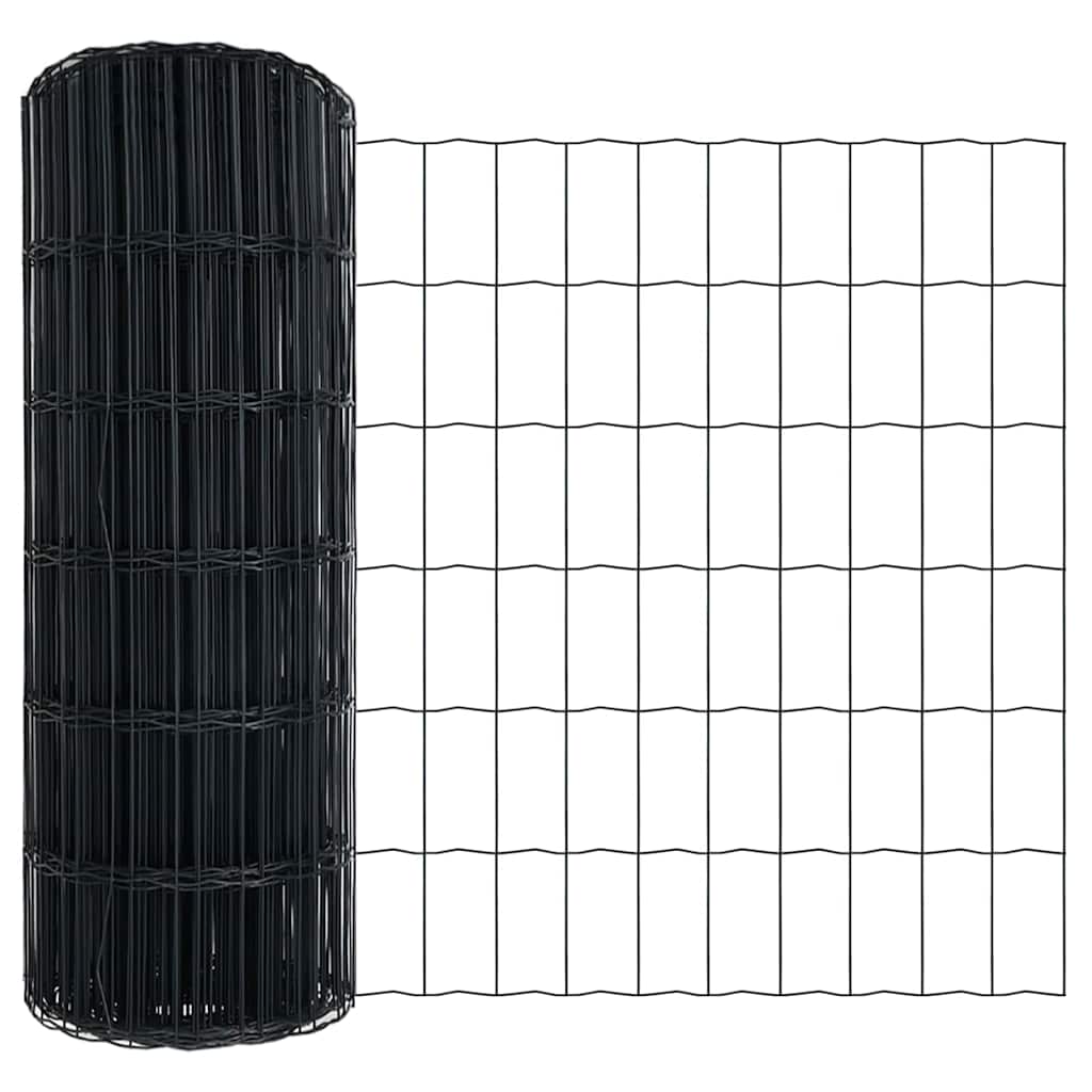 Vidaxx Eurozaun grau 0,6 x 50 m PVC-beschichtetes Eisen