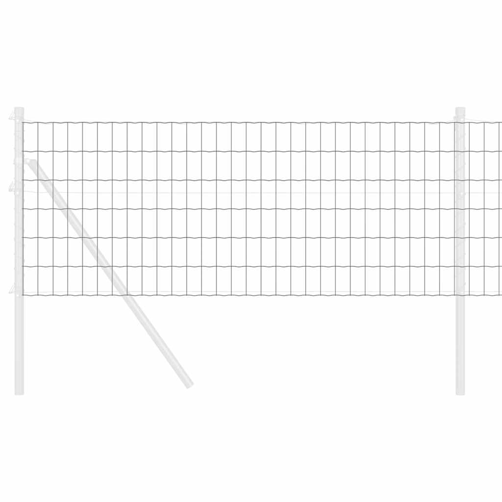 Vidaxx Eurozaun grau 0,6 x 50 m PVC-beschichtetes Eisen