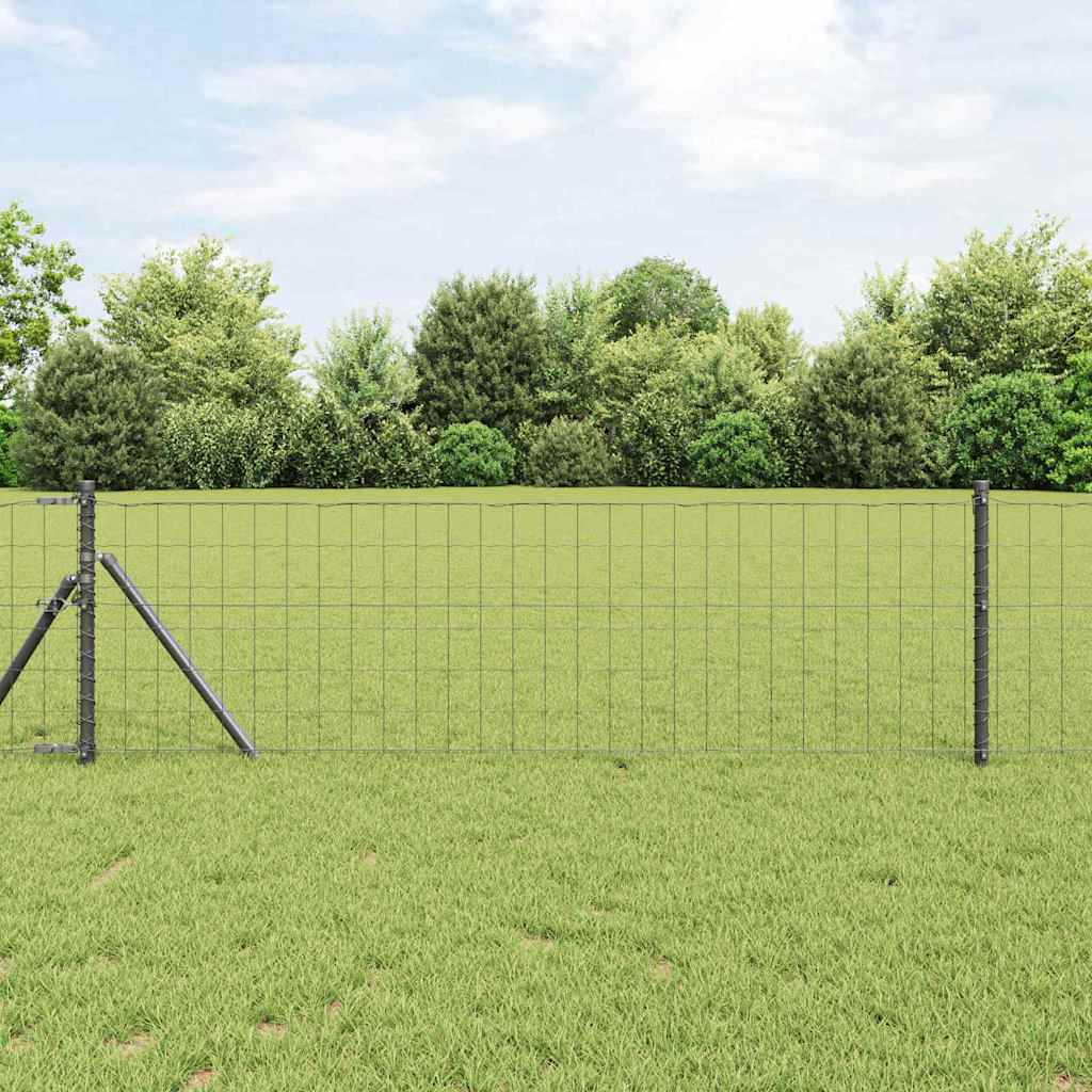 Vidaxx Eurozaun grau 0,6 x 50 m PVC-beschichtetes Eisen