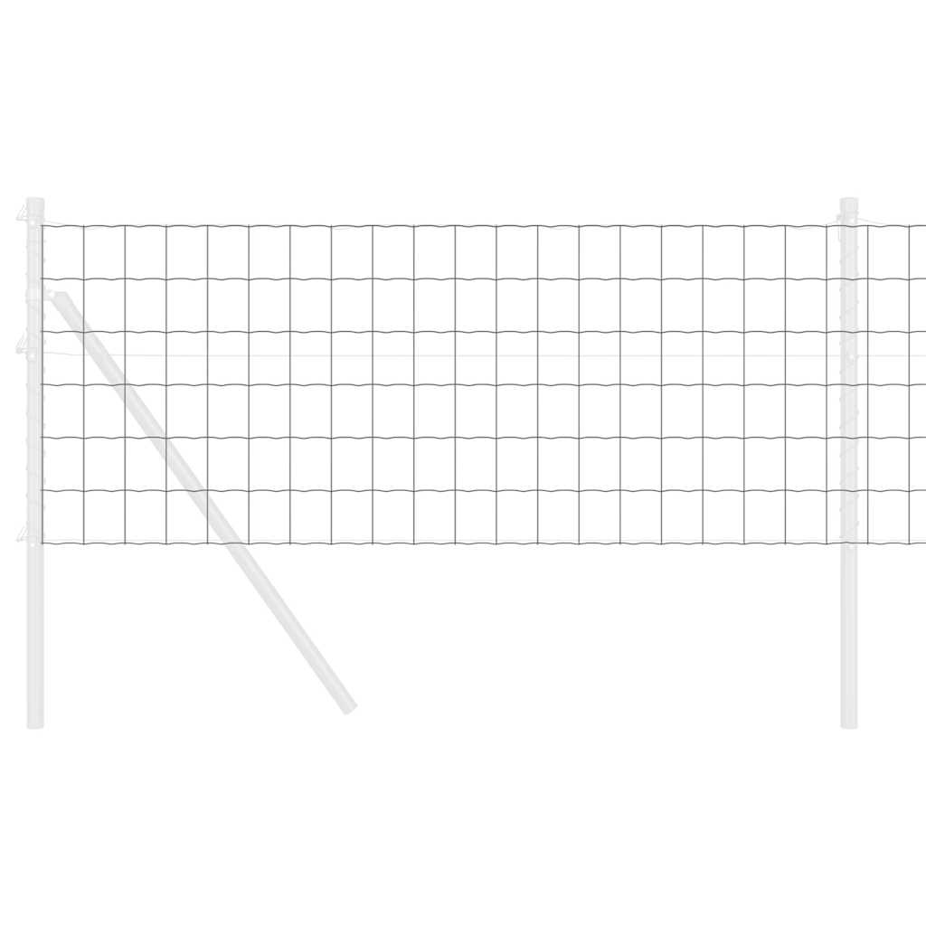 Vidaxx Eurozaun grau 0,6 x 50 m PVC-beschichtetes Eisen