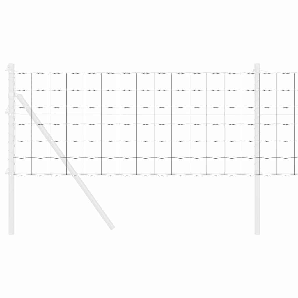 Vidaxx Eurozaun grau 0,4 x 50 m PVC-beschichtetes Eisen