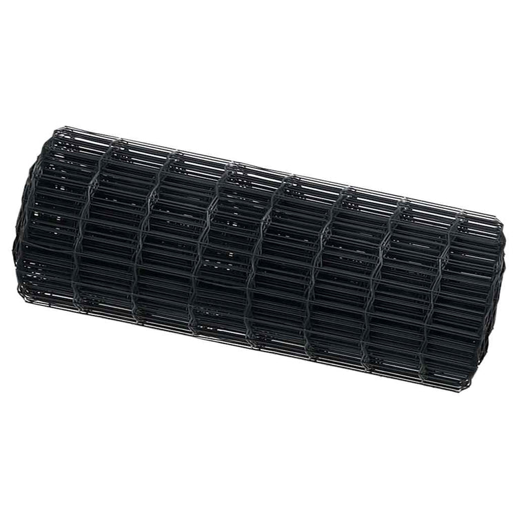 Vidaxx Eurozaun grau 0,6 x 10 m PVC-beschichtetes Eisen