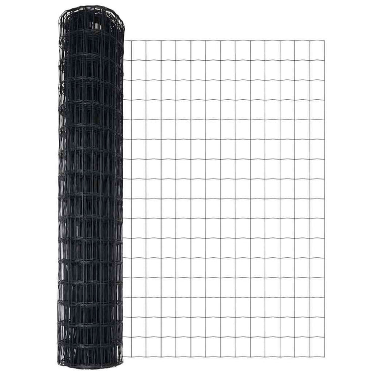 Vidaxx Eurozaun grau 1,4 x 10 m PVC-beschichtetes Eisen