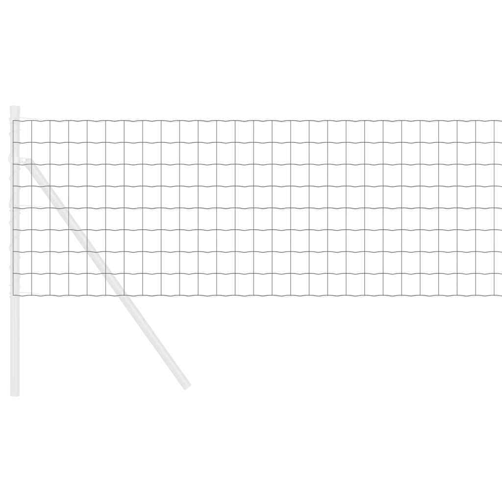 Vidaxx Eurozaun grau 0,4 x 25 m PVC-beschichtetes Eisen