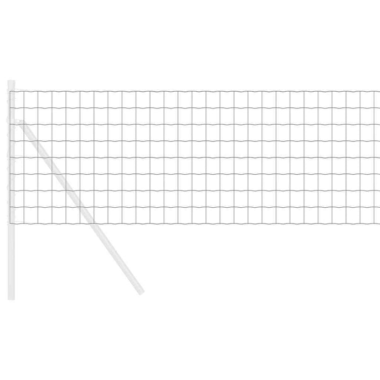 Vidaxx Eurozaun grau 0,4 x 25 m PVC-beschichtetes Eisen
