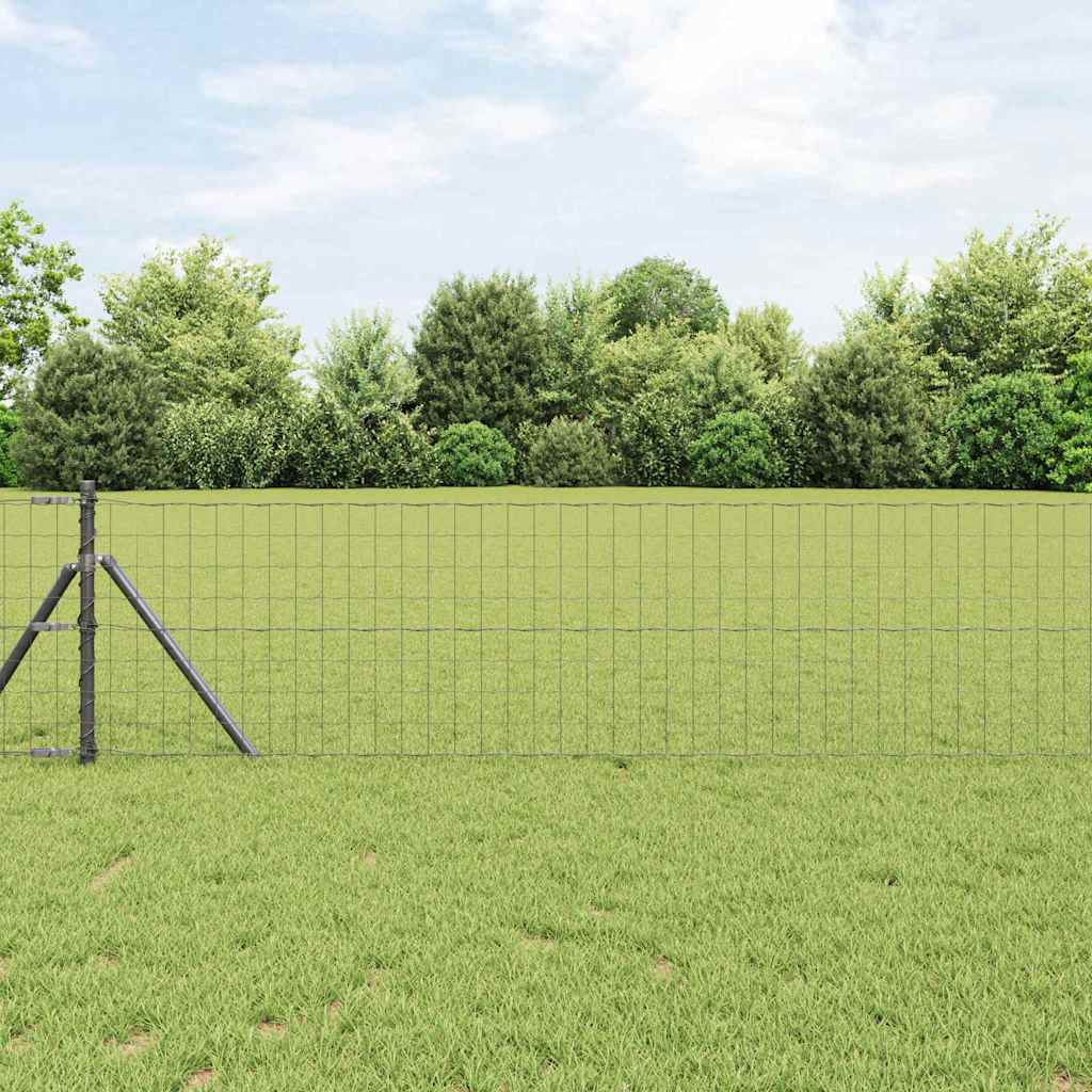 Vidaxx Eurozaun grau 0,6 x 50 m PVC-beschichtetes Eisen