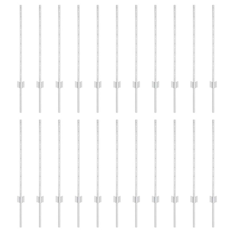 Vidaxl Zaunpfosten 22 Stück Silber 120 cm Stahl