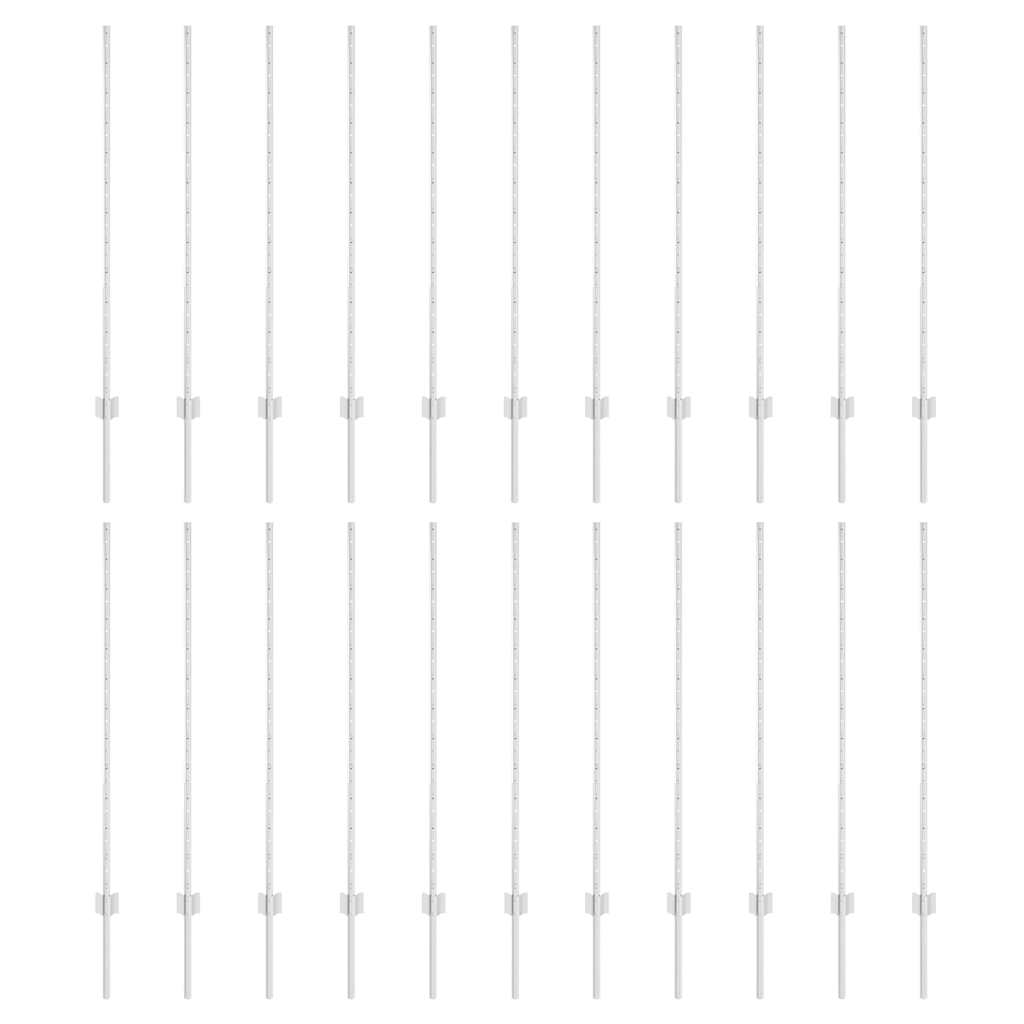 Vidaxl Zaunpfosten 22 Stück Silber 160 cm Stahl
