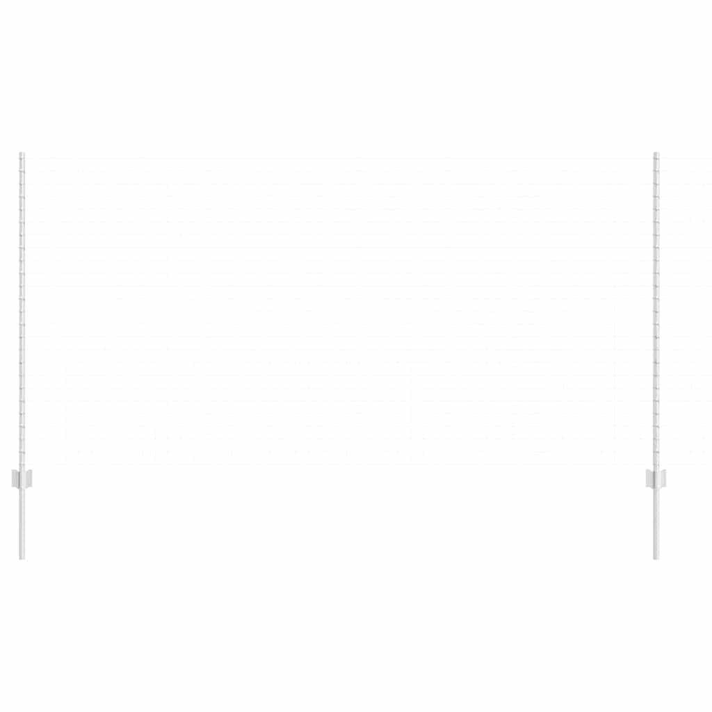 Vidaxl Zaunpfosten 22 Stück Silber 180 cm Stahl