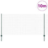 Vidaxxl-Zaun mit Pfosten grün 1,2 x 10 m aus Stahl und PVC