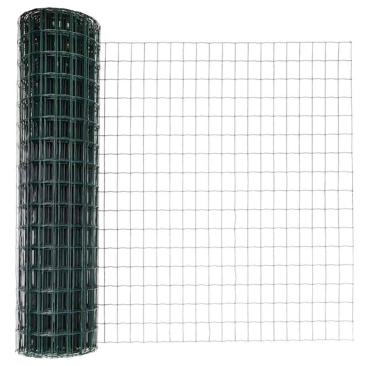 Vidaxxl-Zaun mit Pfosten grün 1,2 x 10 m aus Stahl und PVC