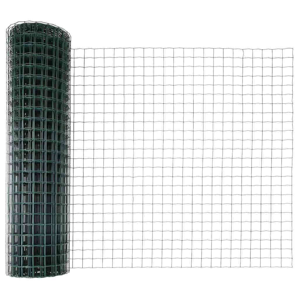 Vidaxxl Zaun mit Pfosten Grün 1,2 x 10 m Stahl