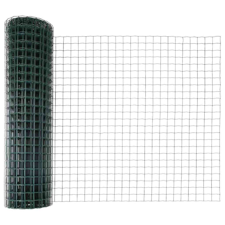 Vidaxxl Zaun mit Pfosten Grün 1,2 x 10 m Stahl
