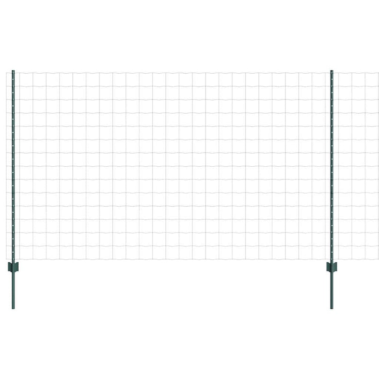 Vidaxxl-Zaun mit Pfosten grün 1,4 x 10 m aus Stahl und PVC