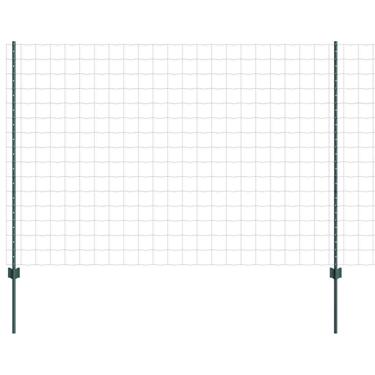 Vidaxl-Zaun mit Pfosten grün 1,6 x 10 m aus Stahl und PVC