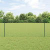 Vidaxxl-Zaun mit Pfosten grün 1 x 25 m aus Stahl und PVC
