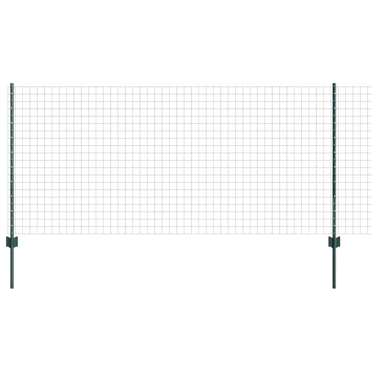 Vidaxxl-Zaun mit Pfosten grün 1 x 25 m aus Stahl und PVC