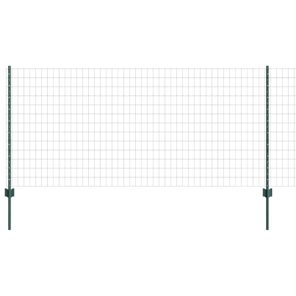 Vidaxxl-Zaun mit Pfosten grün 1 x 25 m aus Stahl und PVC