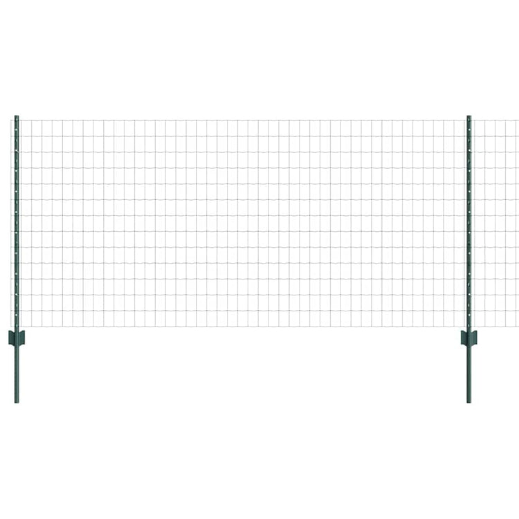 Vidaxxl-Zaun mit Pfosten grün 1 x 25 m aus Stahl und PVC