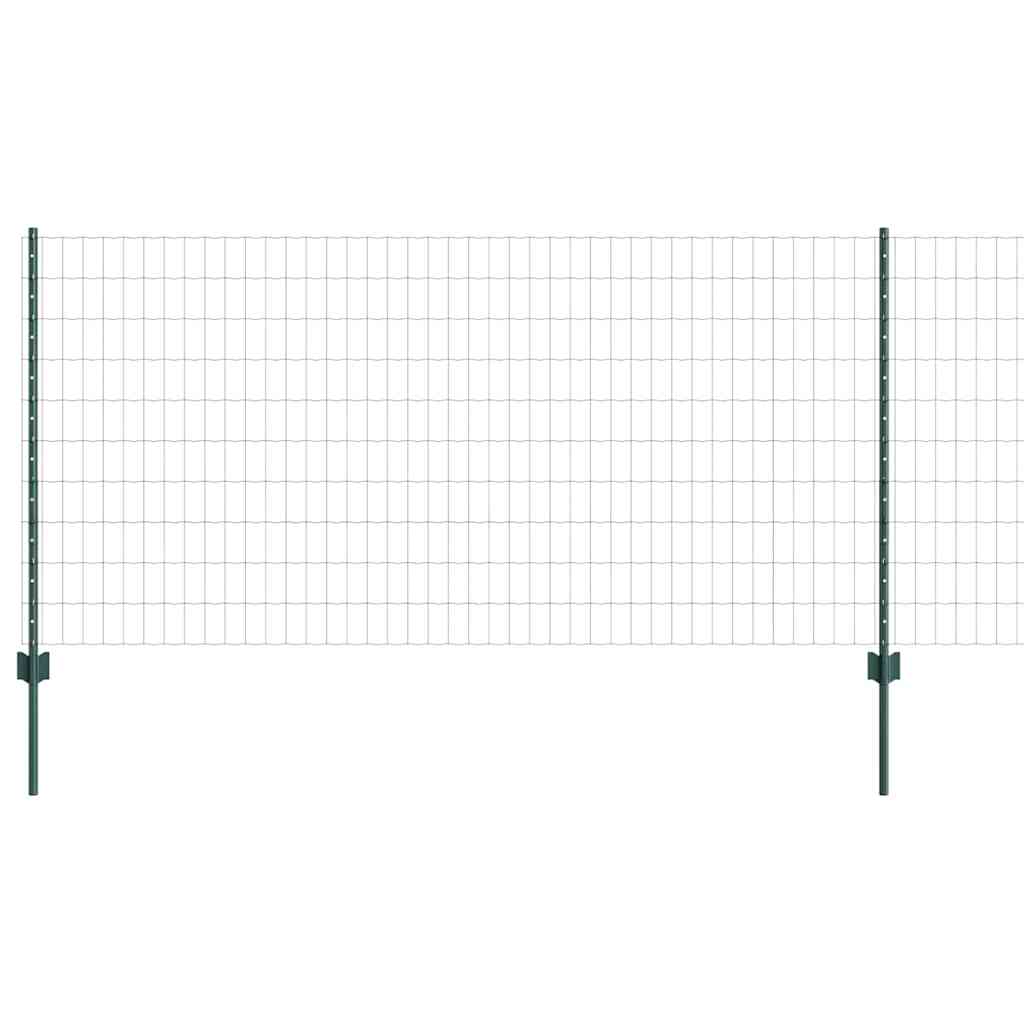 Vidaxxl-Zaun mit Pfosten grün 1 x 25 m aus Stahl und PVC