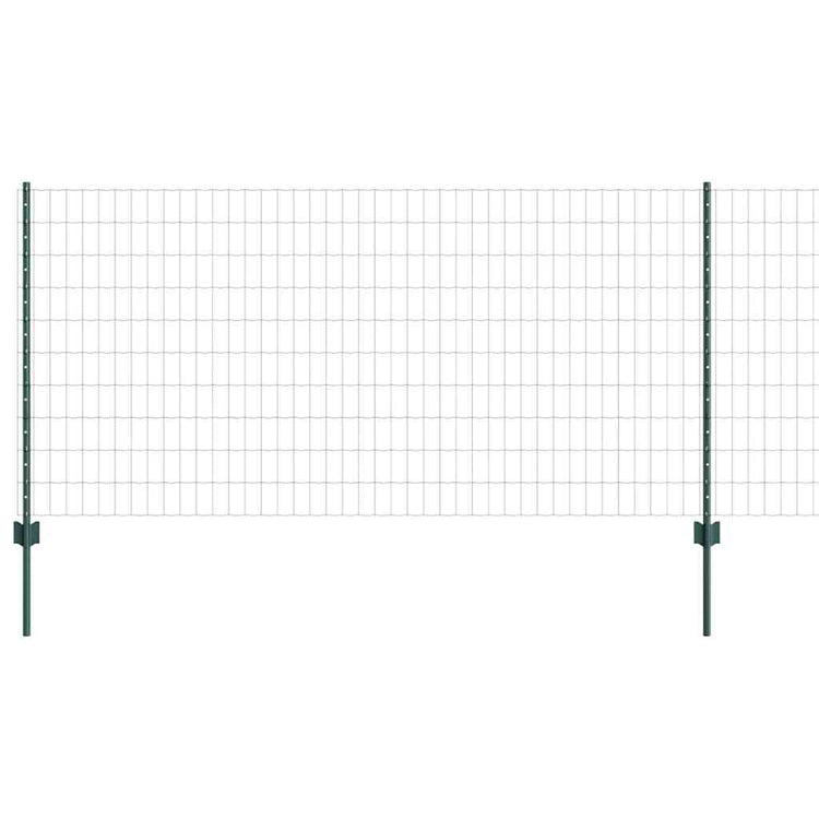 Vidaxxl-Zaun mit Pfosten grün 1 x 25 m aus Stahl und PVC