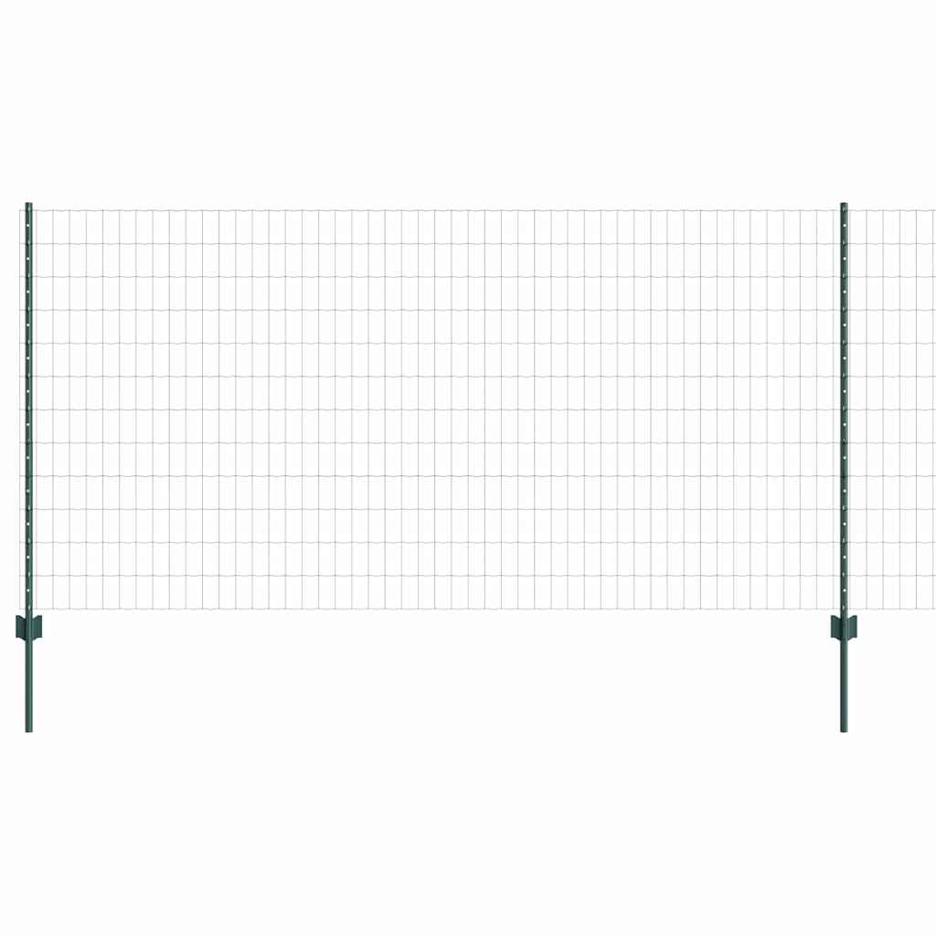 Vidaxl-Zaun mit Pfosten grün 1,2 x 25 m aus Stahl und PVC