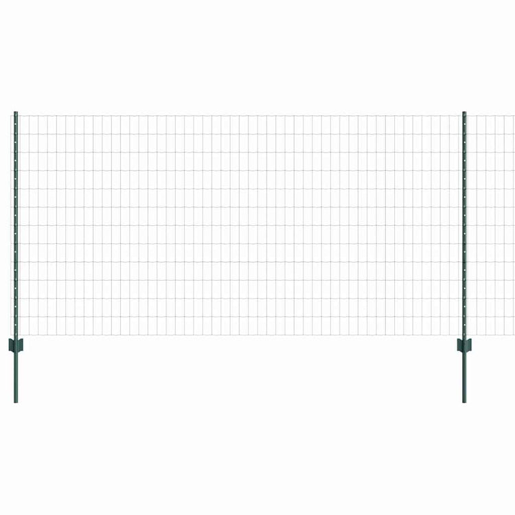 Vidaxl-Zaun mit Pfosten grün 1,2 x 25 m aus Stahl und PVC