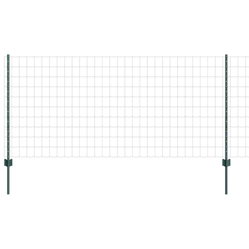 Vidaxxl-Zaun mit Pfosten grün 1 x 25 m aus Stahl und PVC