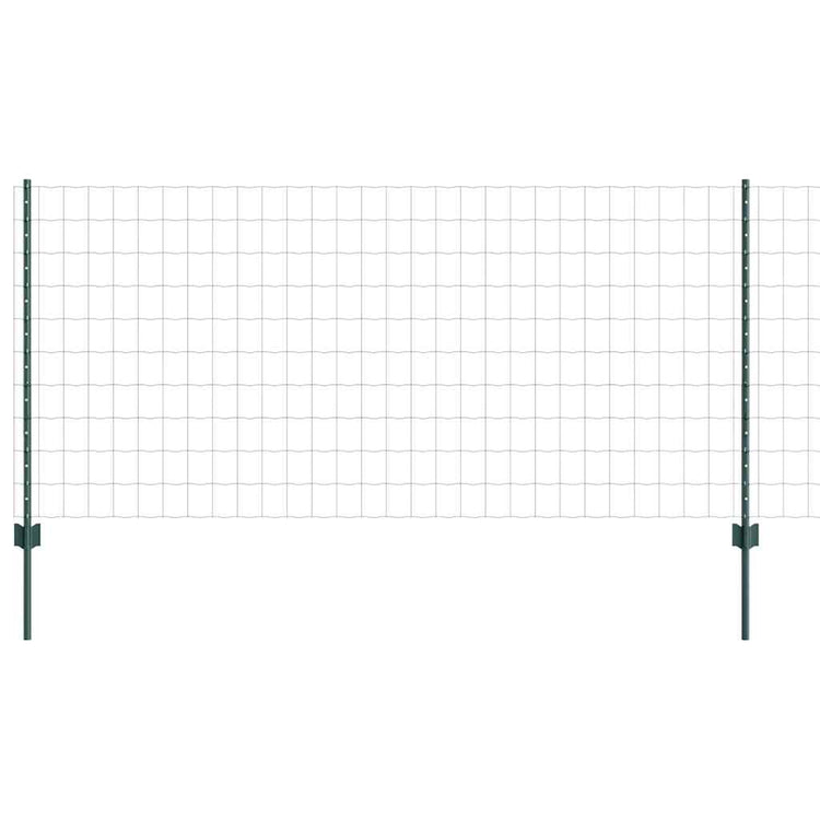 Vidaxxl-Zaun mit Pfosten grün 1 x 25 m aus Stahl und PVC