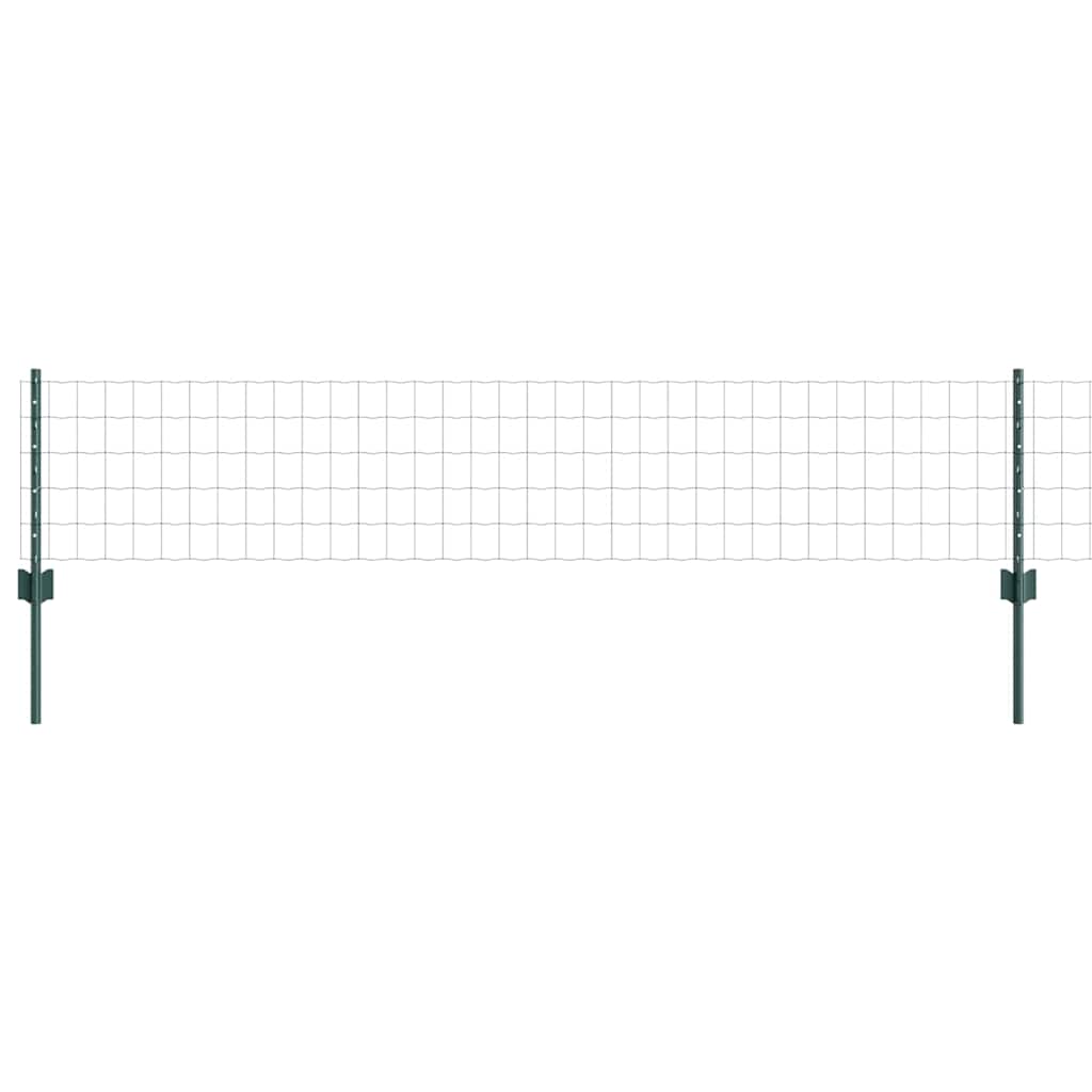 Vidaxxl-Zaun mit Pfosten grün 0,4 x 10 m aus Stahl und PVC