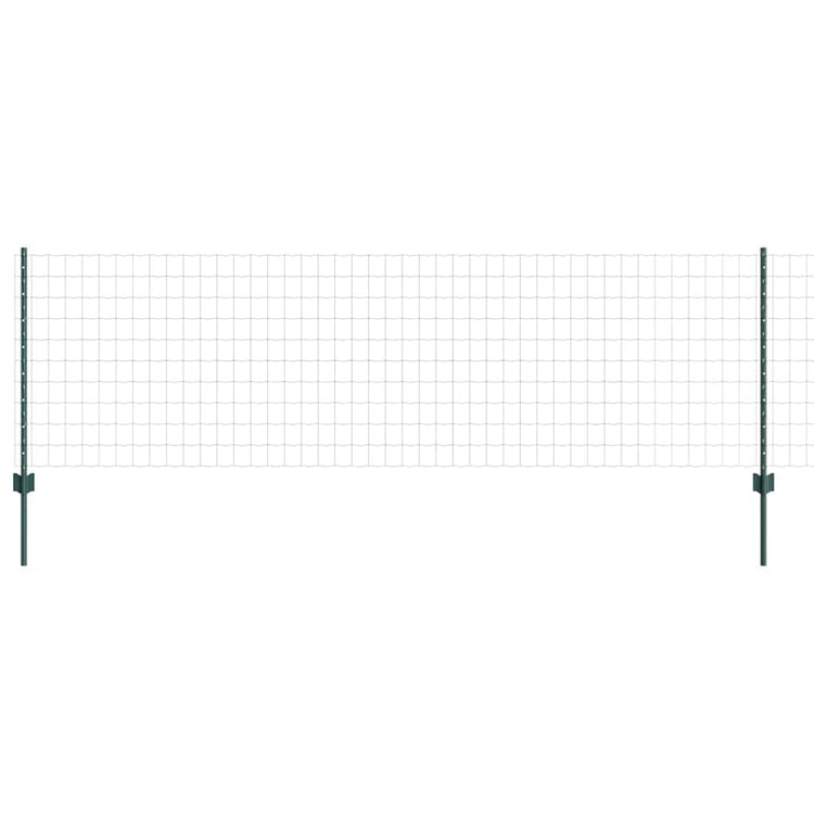 Vidaxxl Zaun mit Pfosten Grün 0,8 x 10 m Stahl