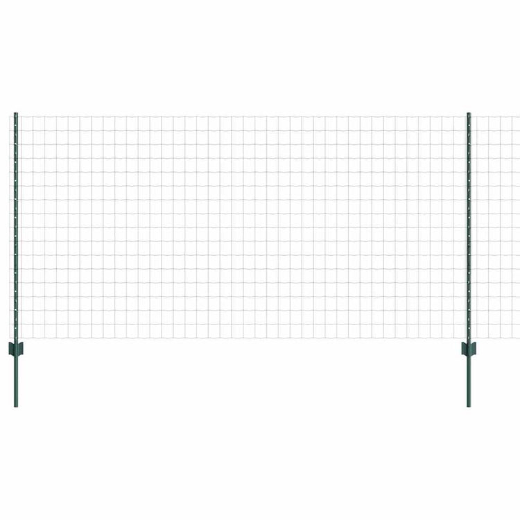 Vidaxxl Zaun mit Pfosten Grün 1,2 x 10 m Stahl