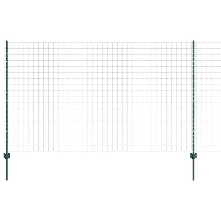 Vidaxxl-Zaun mit Pfosten grün 1,4 x 10 m aus Stahl und PVC