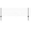 Vidaxl-Zaun mit Pfosten grau 0,6 x 25 m aus Stahl und PVC