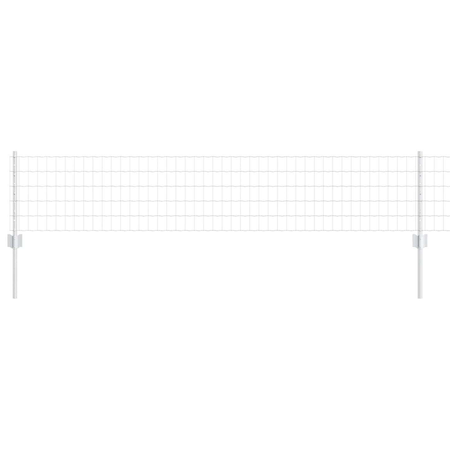 Vidaxxl Zaun mit Pfosten Silber 0,4 x 10 m Stahl