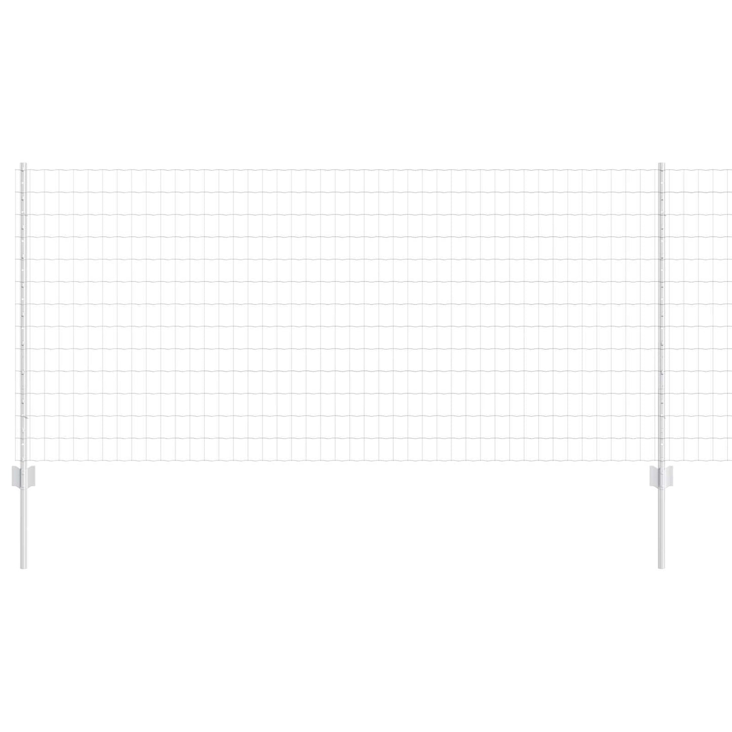 Vidaxxl Zaun mit Pfosten Silber 1 x 10 m Stahl