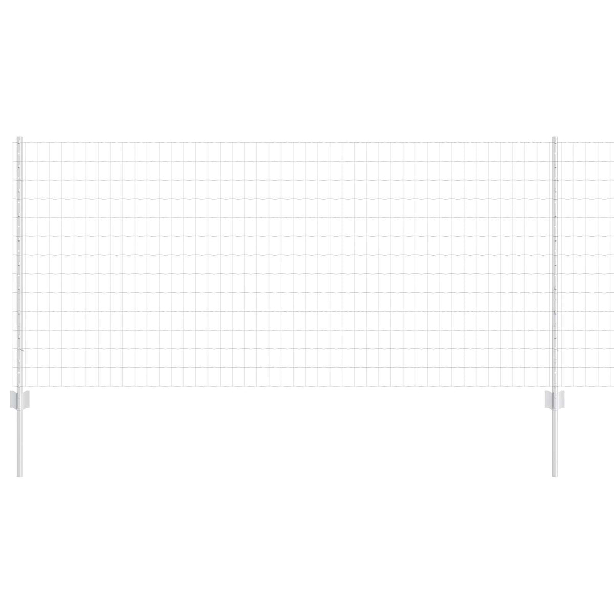 Vidaxxl Zaun mit Pfosten Silber 1 x 10 m Stahl