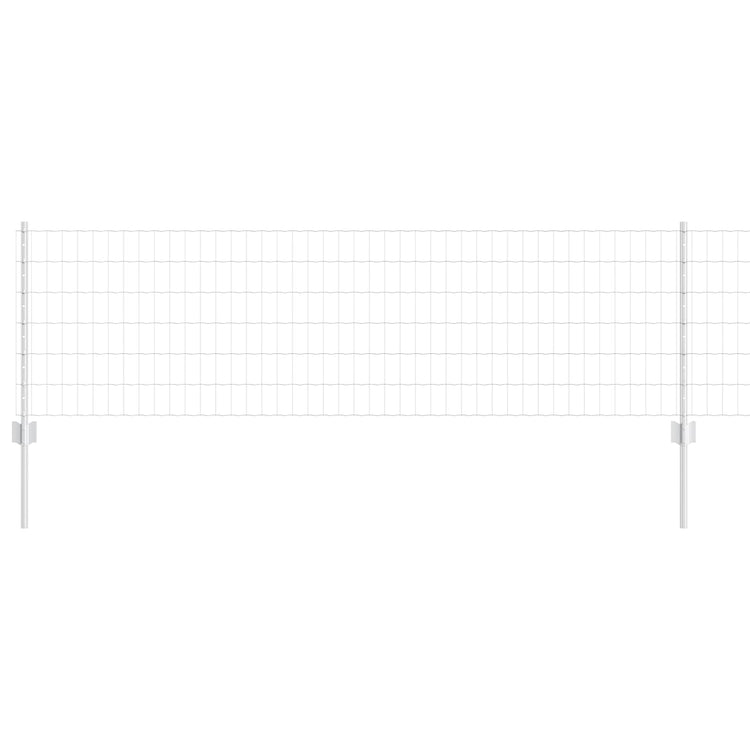 Vidaxxl Zaun mit Pfosten Silber 0,6 x 10 m Stahl