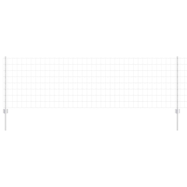 Vidaxxl Zaun mit Pfosten Silber 0,8 x 10 m Stahl