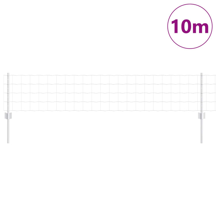 Vidaxxl Zaun mit Pfosten Silber 0,4 x 10 m Stahl