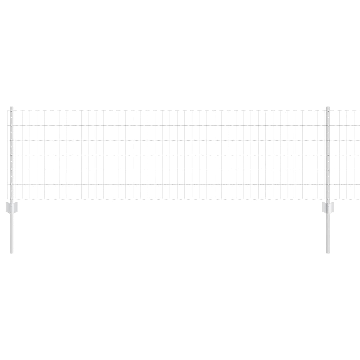 Vidaxxl Zaun mit Pfosten Silber 0,6 x 25 m Stahl