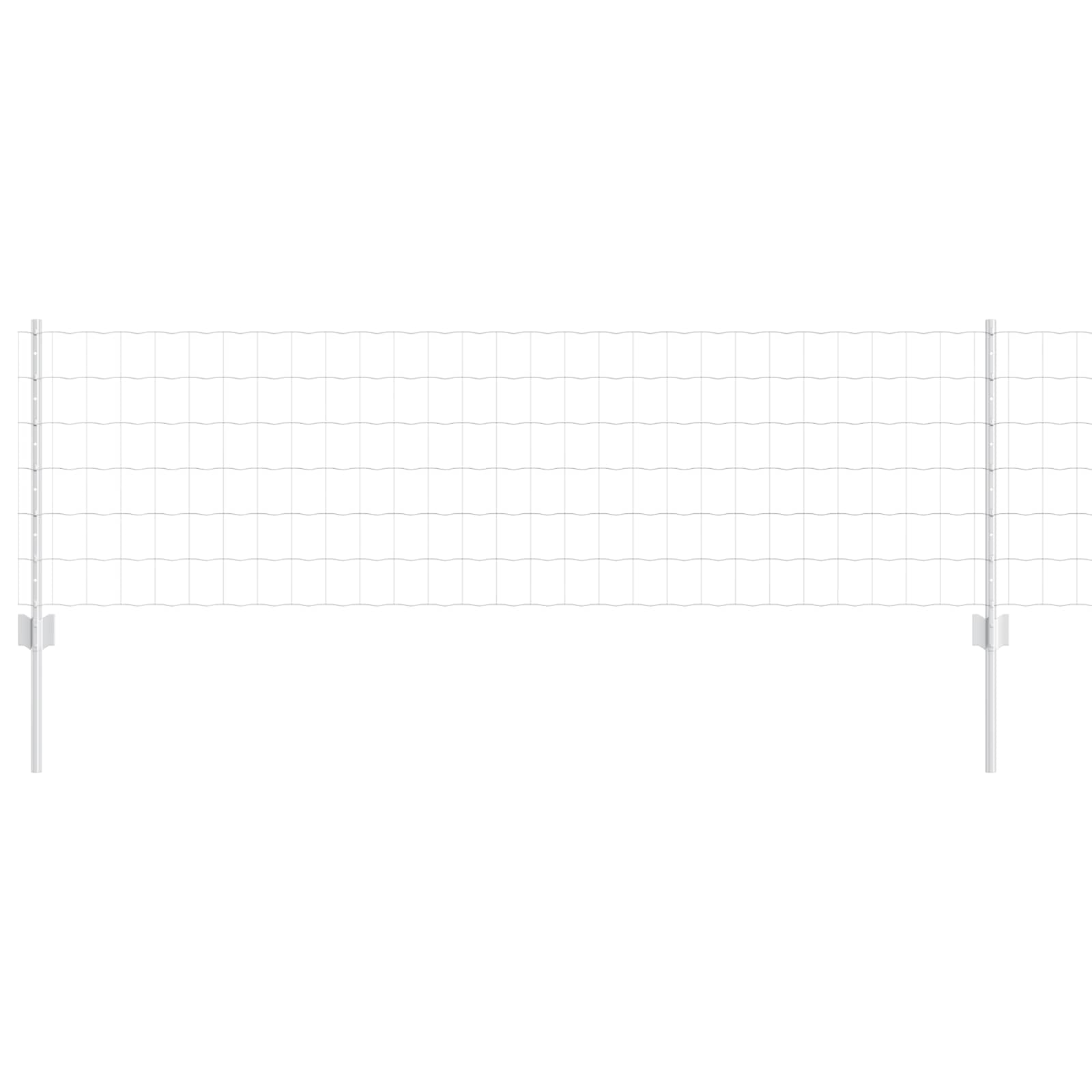 Vidaxxl Zaun mit Pfosten Silber 0,6 x 25 m Stahl