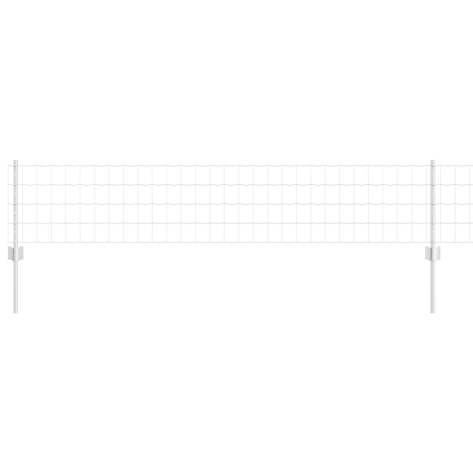 Vidaxxl Zaun mit Pfosten Silber 0,4 x 50 m Stahl