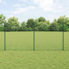 Vidaxxl-Zaun mit Pfosten grün 1,2 x 10 m aus Stahl und PVC