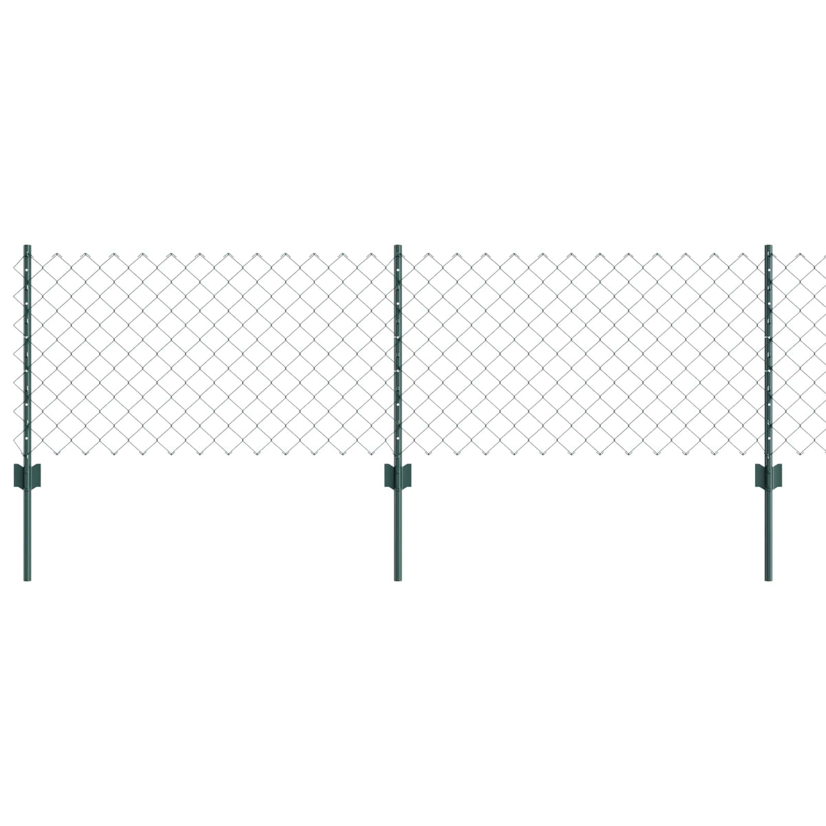 Vidaxxl-Zaun mit Pfosten grün 0,6 x 10 m aus Stahl und PVC