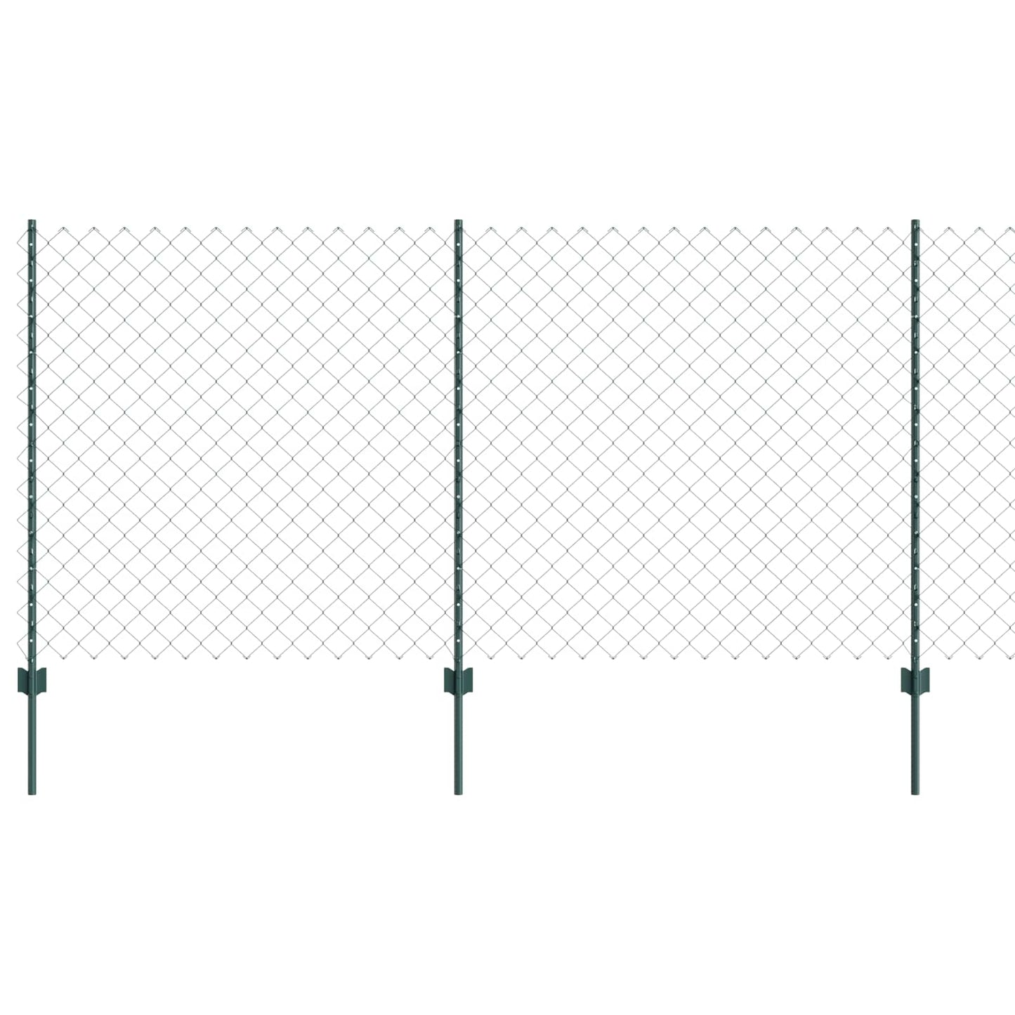 Vidaxxl-Zaun mit Pfosten grün 1,2 x 10 m aus Stahl und PVC